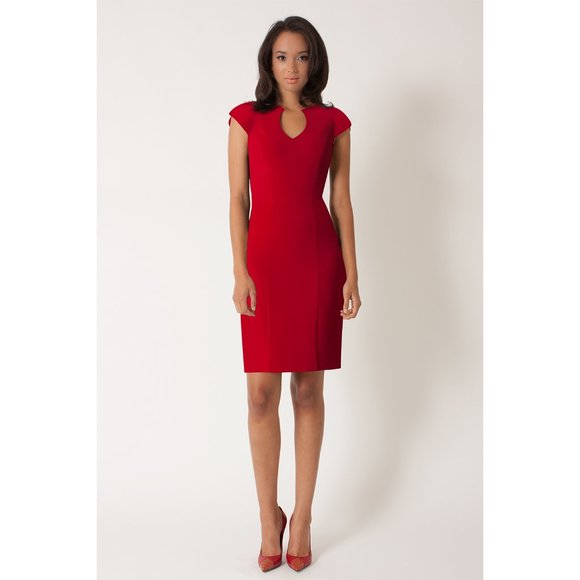 Black Halo Dresses & Skirts - NWT Black Halo Stefan Sheath Tear Drop Dress Red 8